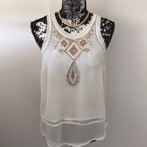 Pretty White Sheer Blouse